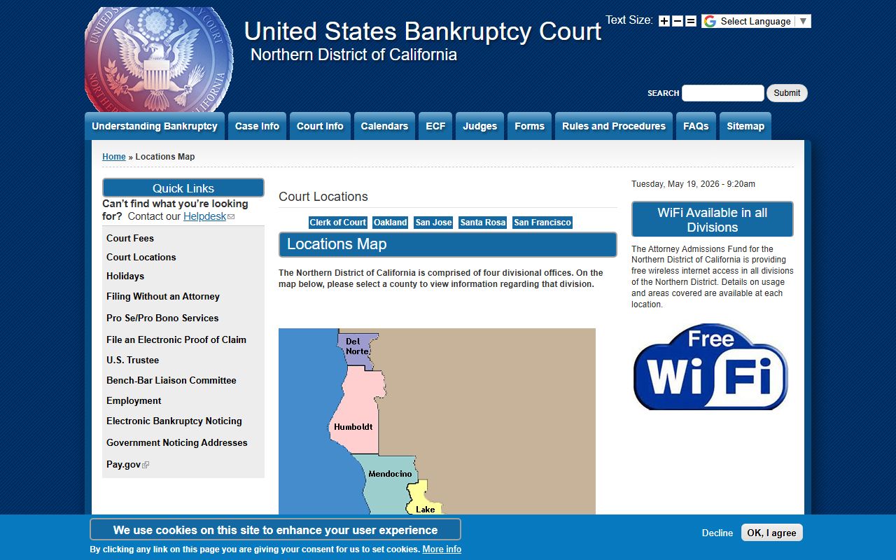 Santa Clara County bankruptcy court San Jose Division locations